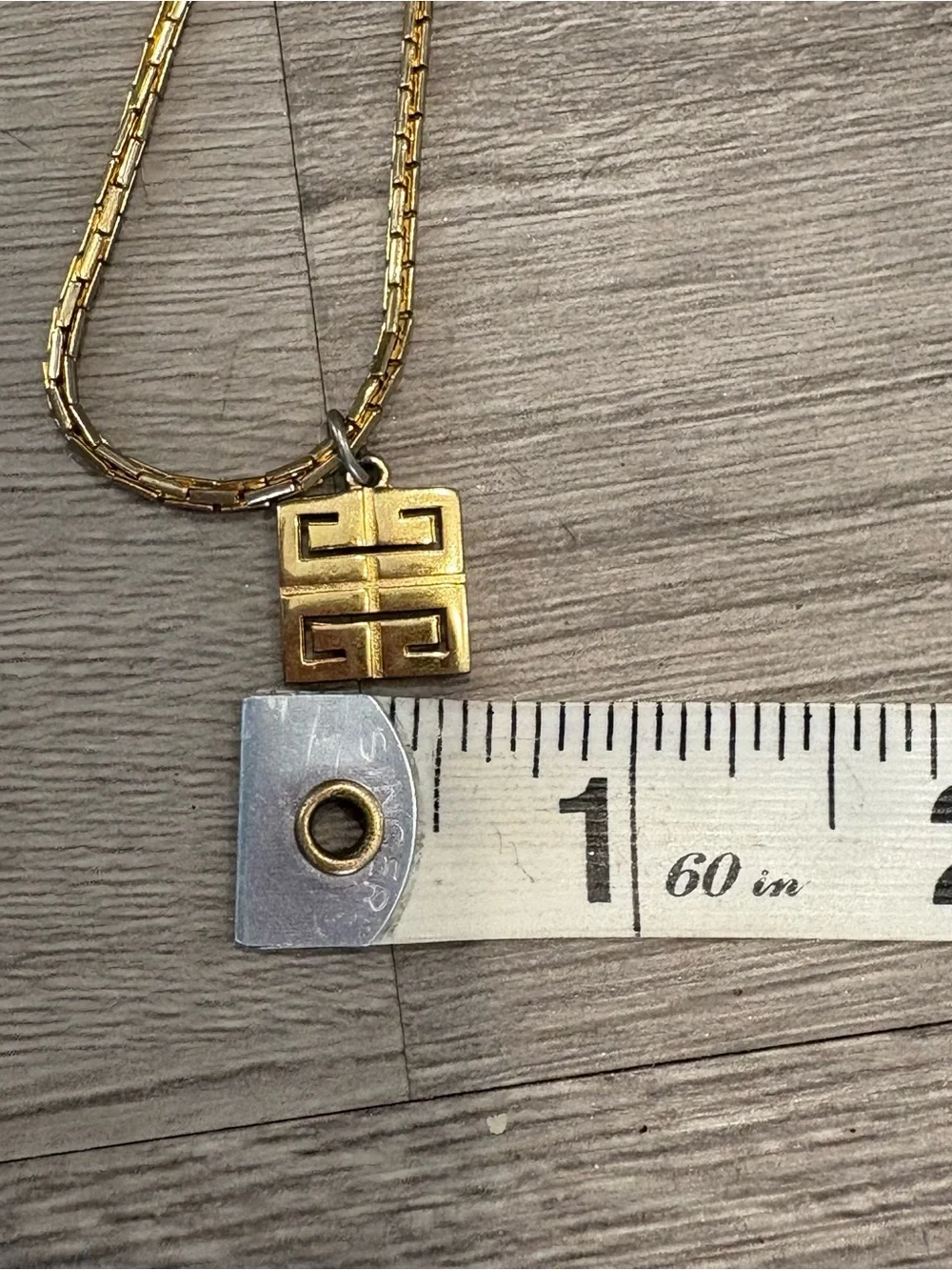 Gold-Tone Square Pendant Necklace - Women's Jewelry